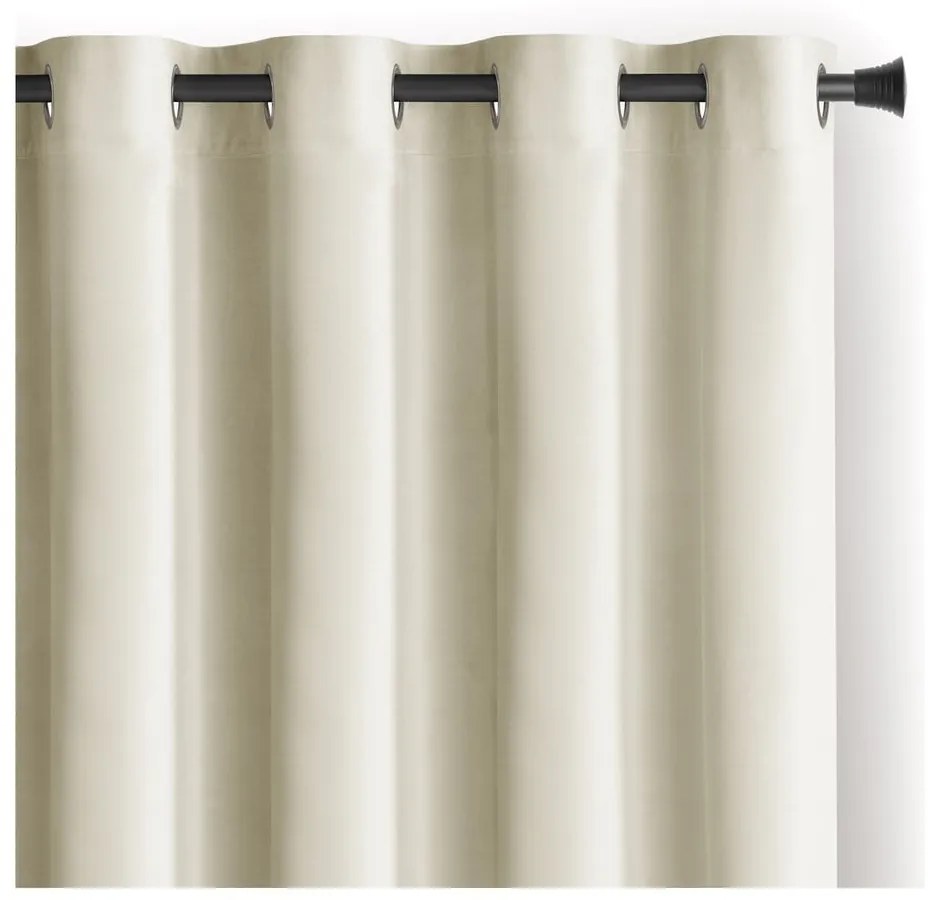 Draperie crem dimout (semi-opacă) din catifea 140x270 cm Eyelets – Restilo