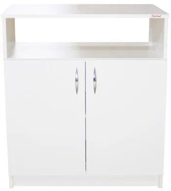 Comoda Soft 2 usi, alb, 75 x 87 x 39 cm