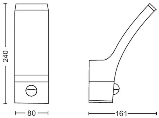 Aplică LED de exterior cu senzor Philips SPLAY LED/12W/230V 4000K IP44