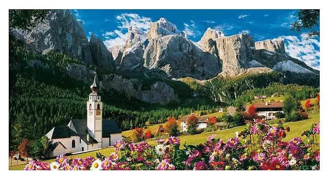 Orașe Sellagruppe Puzzle Dolomiți 13200 piese Clementoni