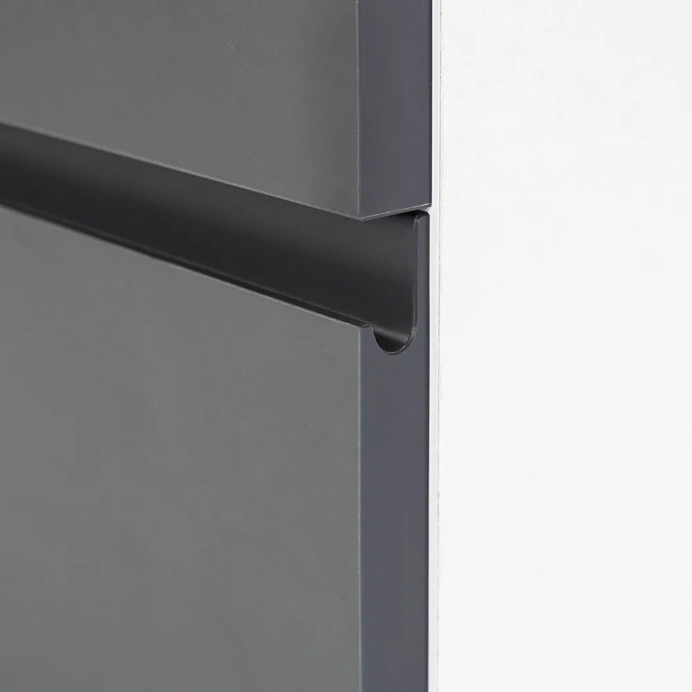 Vario Pull 100 dulap de bază cu chiuvetă alb-antracit