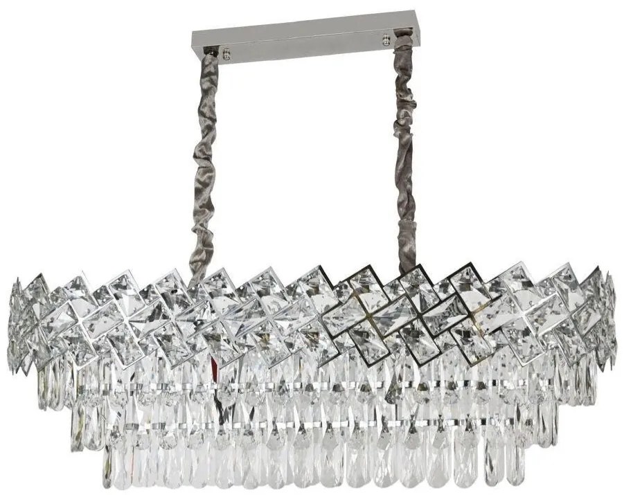 Candelabru Cristal, Elit'S, Esn Amora,80-35 cm, Cromat