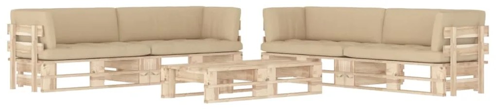 3067036 vidaXL Set mobilier de grădină cu perne, 6 piese, lemn pin tratat