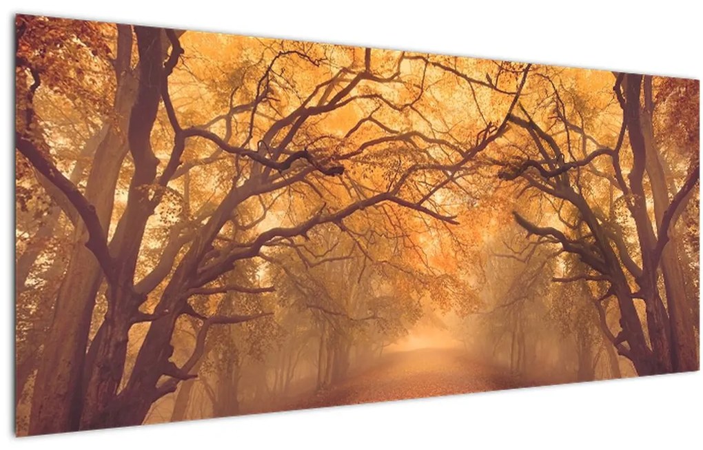 Tablou - Peisaj de toamnă cu drum (120x50 cm)