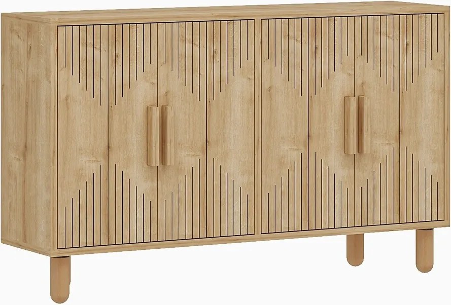 Consola, Hanah Home, Roger, 120x73.6x29.6 cm, Stejar Safir