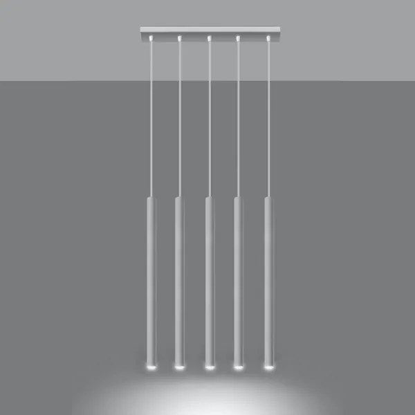 Lustră pe cablu PASTELO 5xG9/12W/230V alb