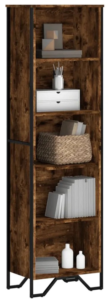 vidaXL Bibliotecă, stejar fumuriu, 50x31x169 cm, lemn prelucrat