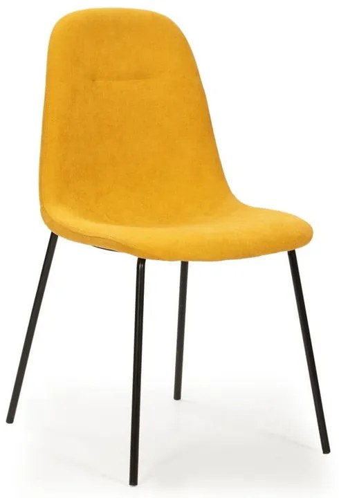 Scaune de dining galbene 4 buc. Renne – Marckeric