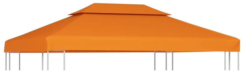 vidaXL Copertină rezervă acoperiș pavilion portocaliu 3x4 m 310 g/m²