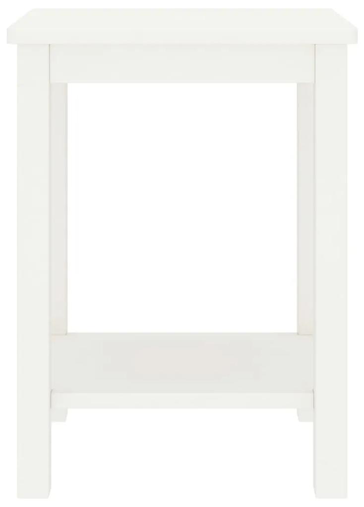 322210 vidaXL Noptieră, alb, 35 x 30 x 47 cm, lemn masiv de pin