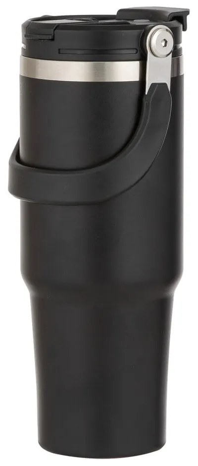 Sticlă neagră de călătorie din oțel inoxidabil 1 l Eco – Ladelle