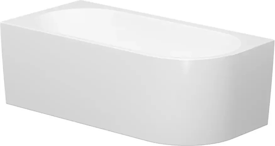 Cada freestanding Cersanit Crea 170x82 cm alb lucios cu montaj stanga lipita de perete, BTW