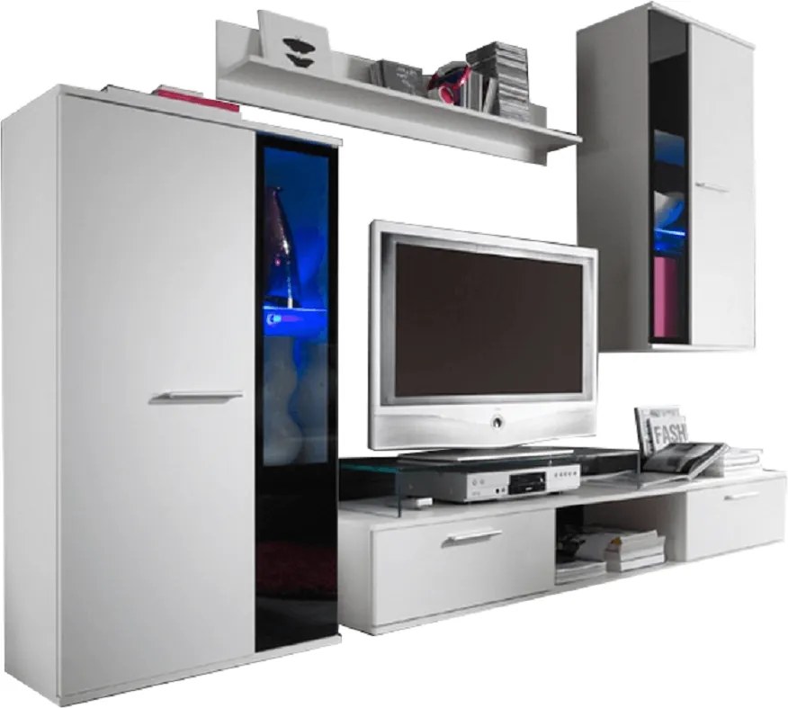Mobilier de living, alb, SALESA