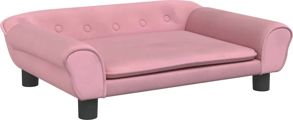 vidaXL Canapea pentru copii, roz, 70x45x26 cm, catifea