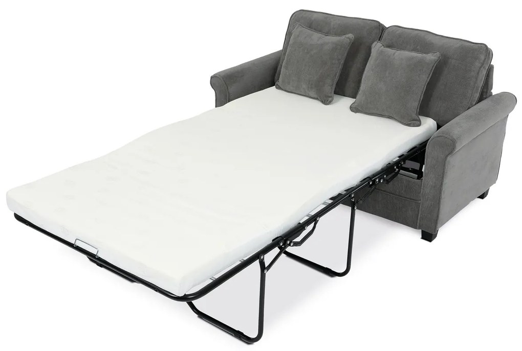 Canapea cu două locuri ASB-4170 GREY2, manșetă,gri