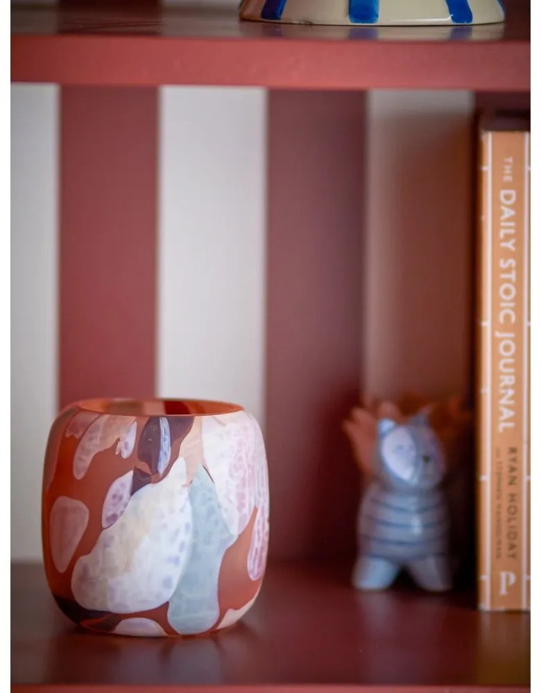 Sfeșnic pentru lumânări pastilă din sticlă Karan – Bloomingville