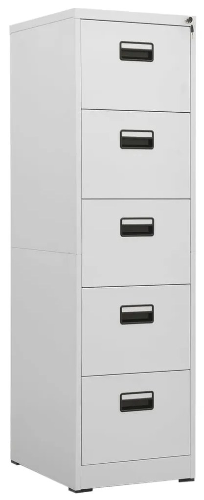 vidaXL Fișet, gri deschis, 46 x 62 x 164 cm, oțel