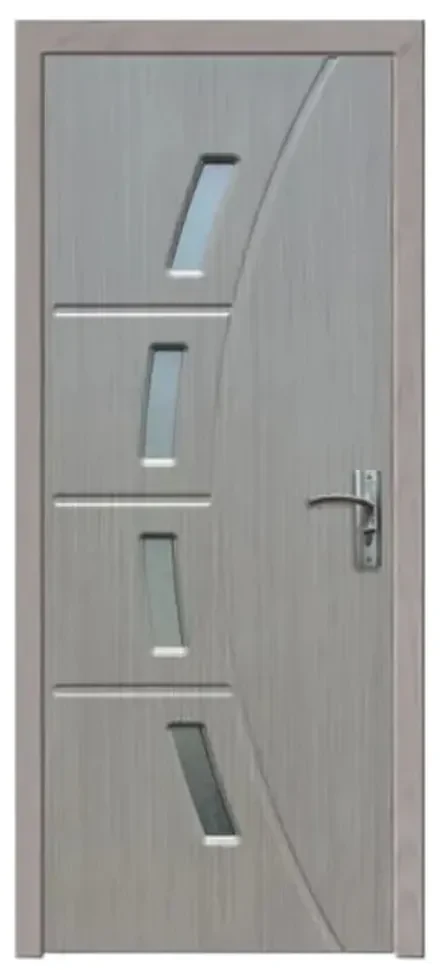 Usa Interior din MDF Novo Doors ND508, Cadru din Lemn Masiv, Geam Sablat, KIT COMPLET, Toc , Manere si balamale incluse (Culoare: Alb, Dimensiune: 80