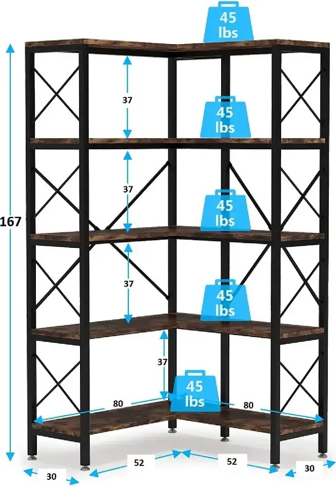 Biblioteca Cindy pentru colt din culuare alb 167 cm