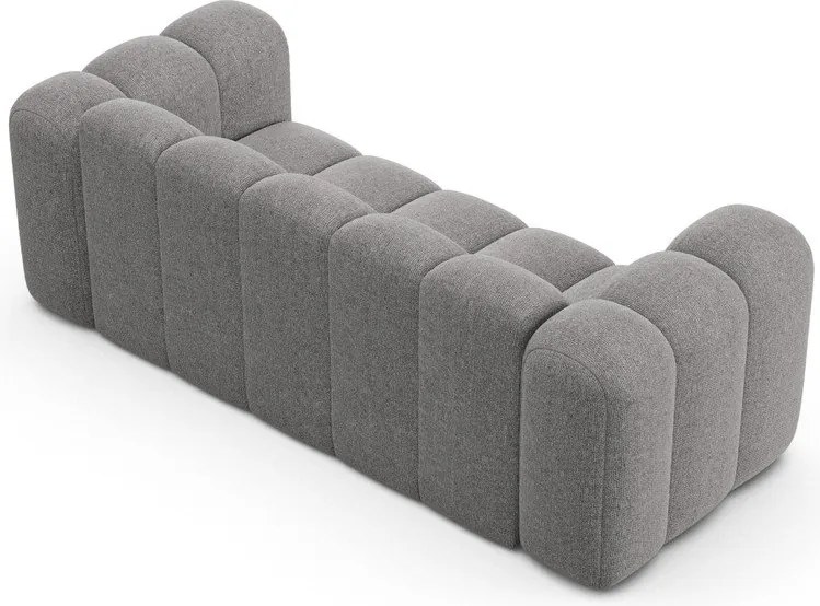 Canapea gri cu tapițerie din chenille 200 cm Lupine – Micadoni