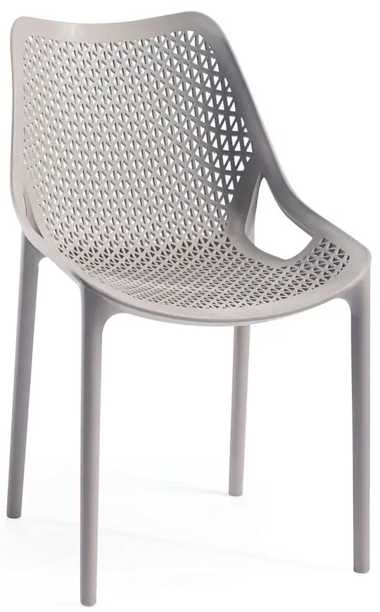 Scaun de grădină din plastic maro deschis Bilros - Rojaplast