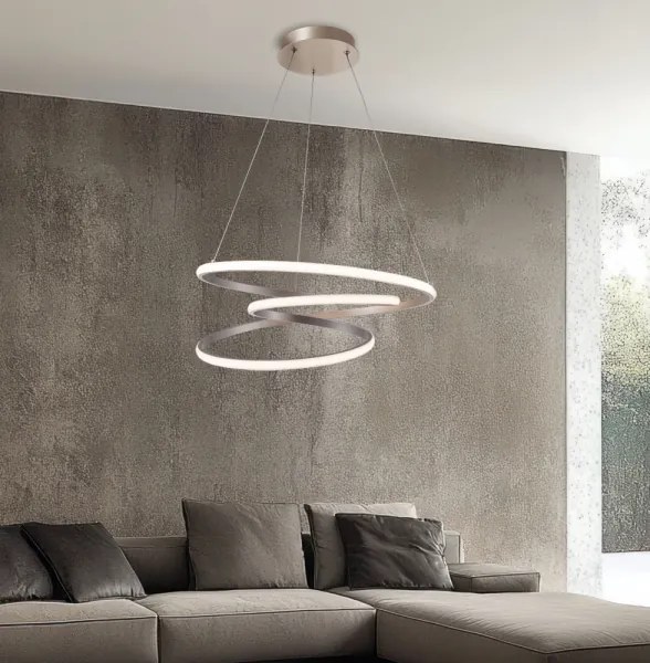 Lustră LED suspendată pe cablu CORT LED/40W/230V argintie