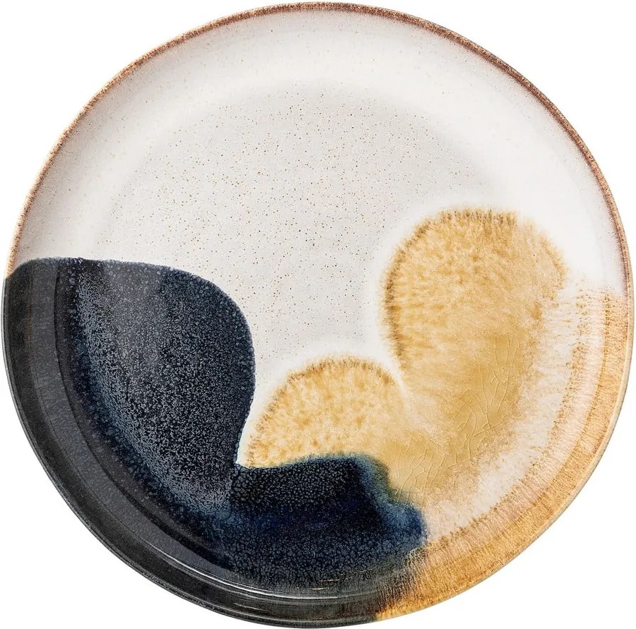 Platou din gresie ceramică Bloomingville Jules, ø 35 cm, multicolor