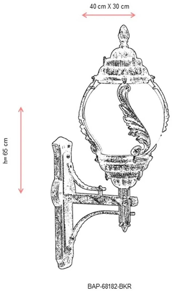 Aplica de perete exterior 68182 Maro 40x30 cm