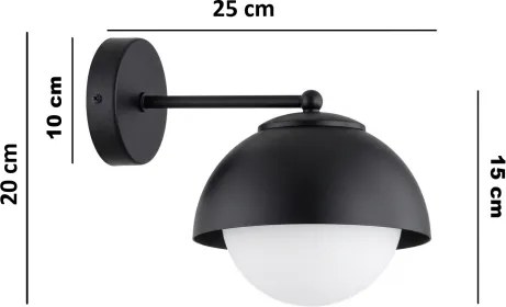 BRILAGI - Aplica de perete COSMO 1xE27/60W/230V neagră
