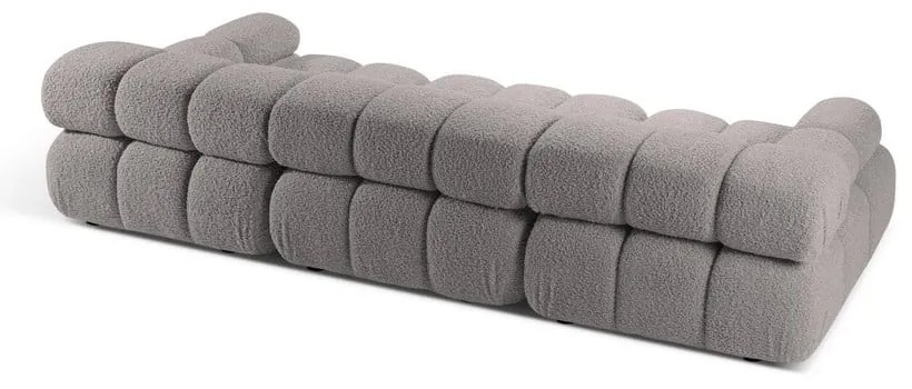 Canapea modulară gri deschis cu tapițerie din țesătură bouclé 282 cm Bellis – Micadoni Home