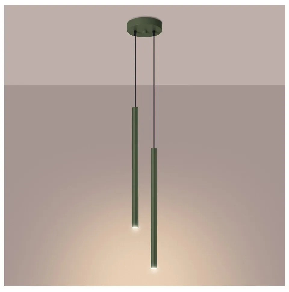 Lustră verde ø 15 cm Fideus – Sollux