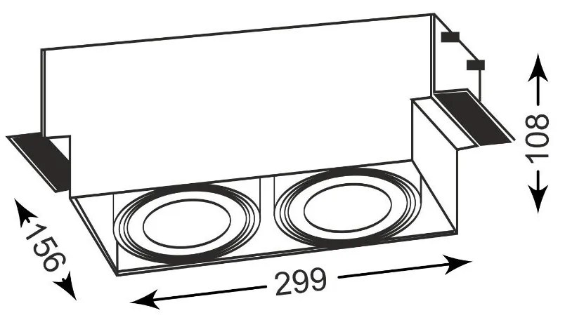 Spot incastrabil modern Oneon DL 111-2 alb