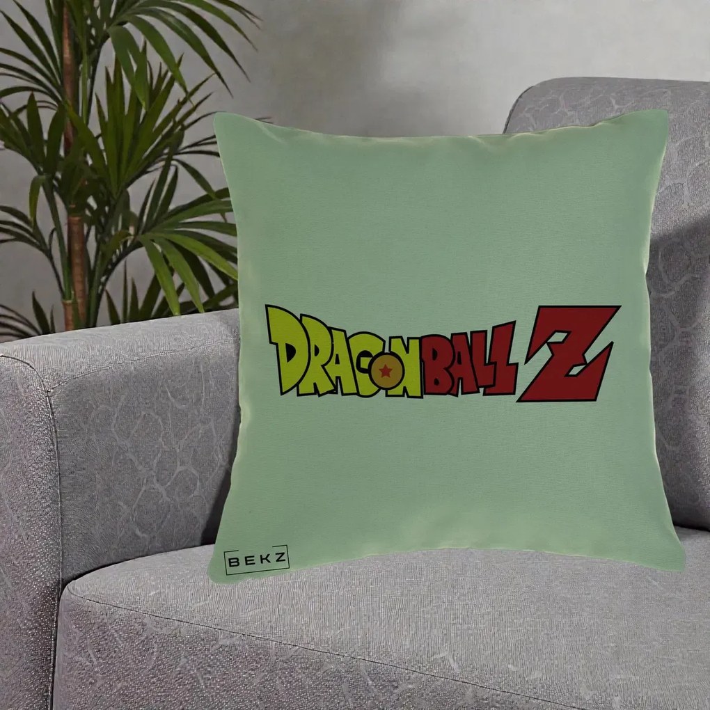 Perna Personalizata Dragon Ball Z Clasic, 40x40 cm, Verde, Husa Detasabila, Perna Inclusa, BEKZ®