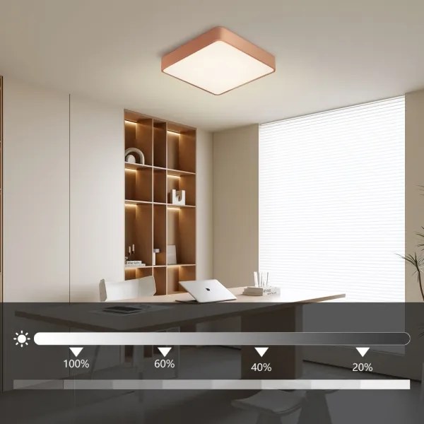 Brilagi - Plafonieră LED reglabilă POOL SQUARE LED/36W/230V 40x40 cm bronză + telecomandă