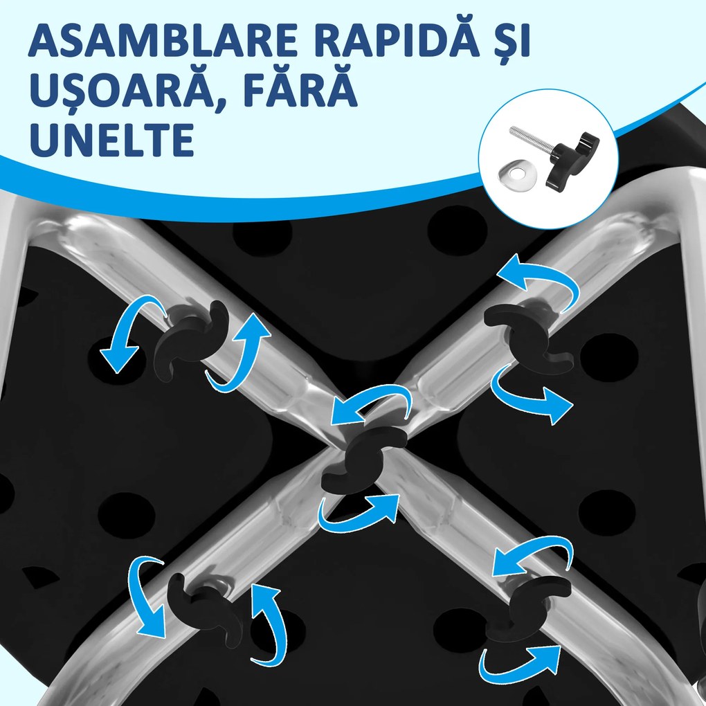 Homcom Scaun Dus – Reglabil, Antialunecare, Alb | Aosom Romania