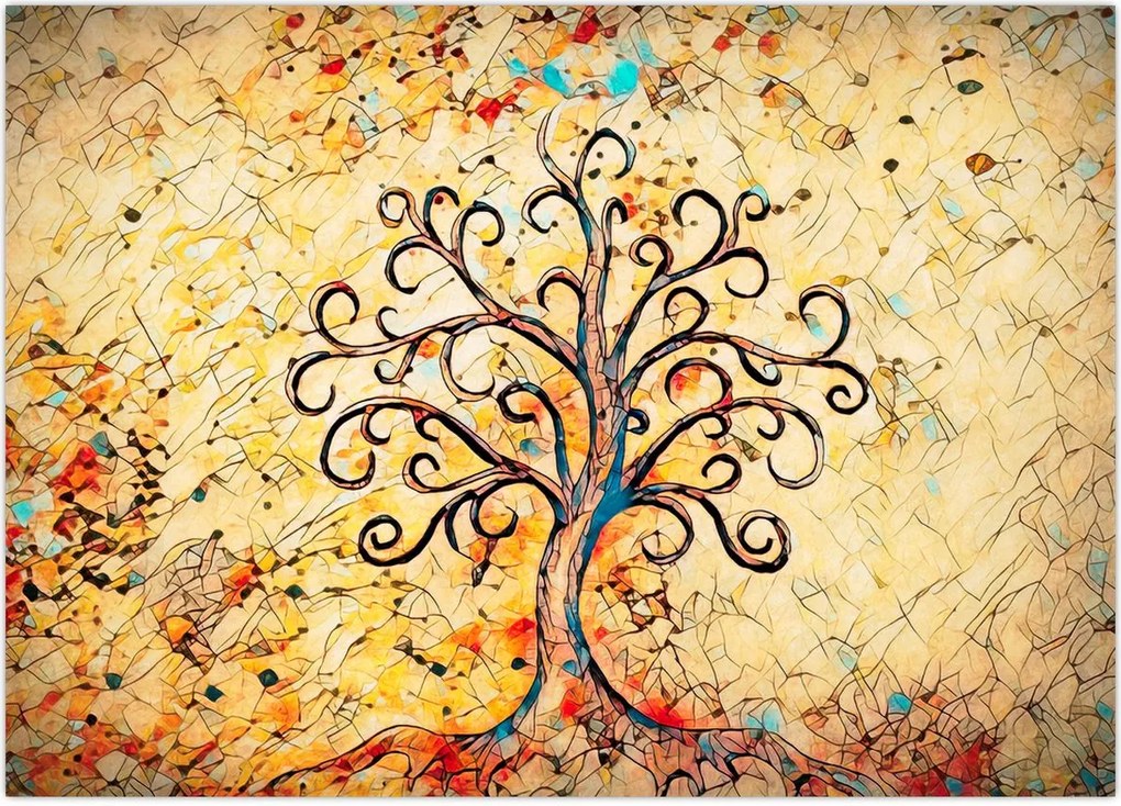 Tablou - Copacul vieții mozaic (70x50 cm)