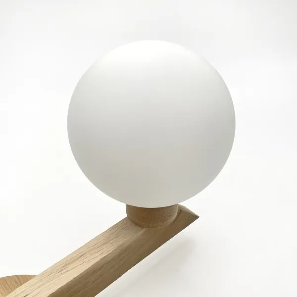 Plafonieră aplicată ANTONIO 2xG9/5W/230V stejar/alb