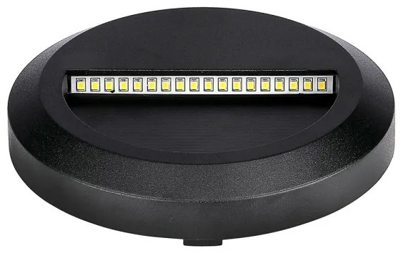 Corp de iluminat LED de exterior pentru scări LED/2W/230V IP65 3000K negru