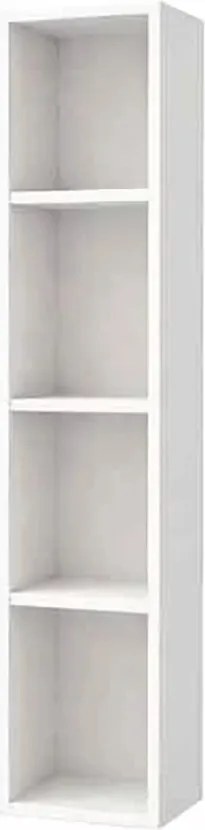 Dulap coloana mare suspendat KolpaSan Storia cu rafturi 28x150 cm finisaj alb