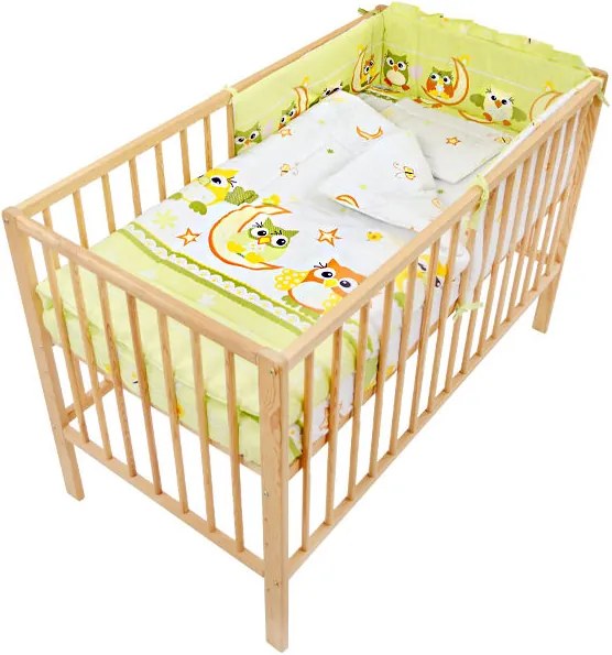 Lenjerie MyKids Bufnita Verde 4 piese 120x60