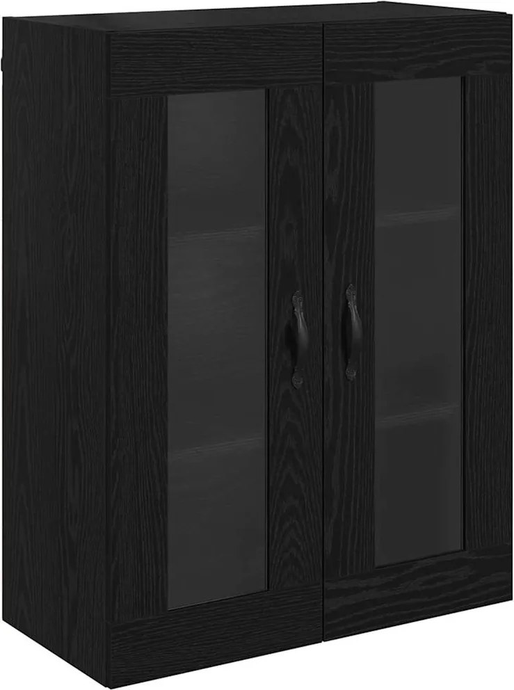 vidaXL Dulap montat pe perete Stejar Negru 69,5 x 34 x 90 cm
