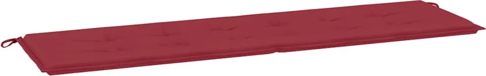 vidaXL Pernă de bancă de grădină, roșu, 180x50x3 cm, textil oxford