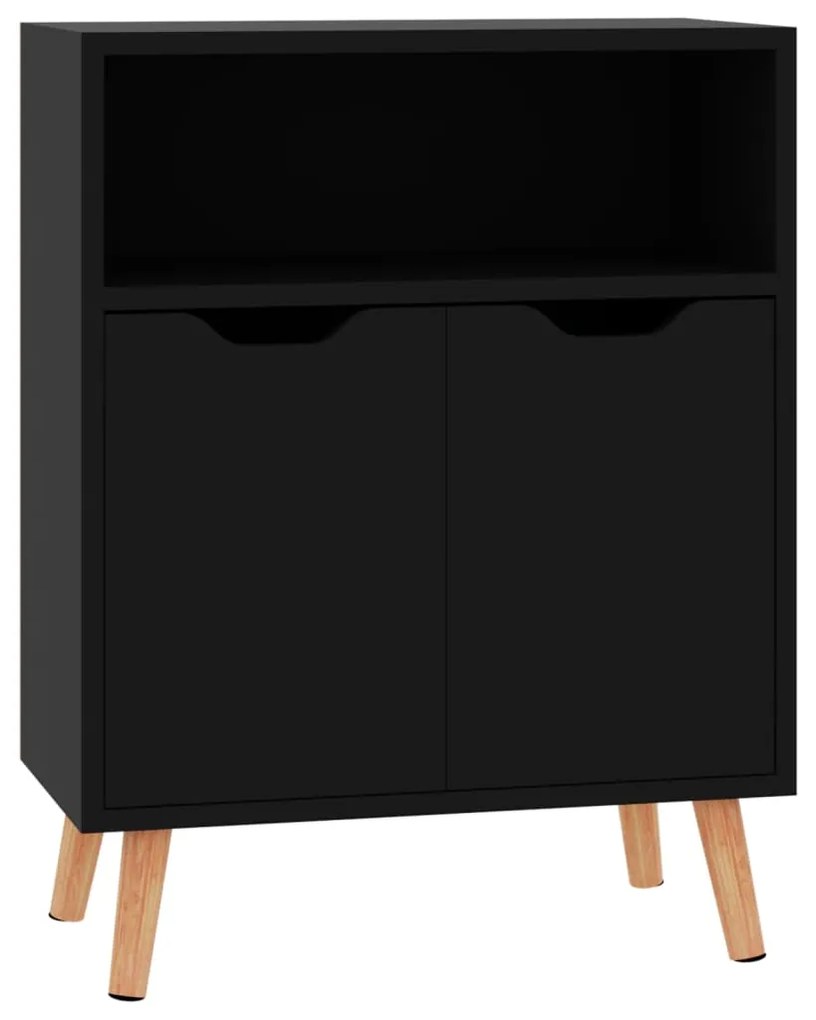 326829 vidaXL Servantă, negru extralucios, 60x30x72 cm, PAL