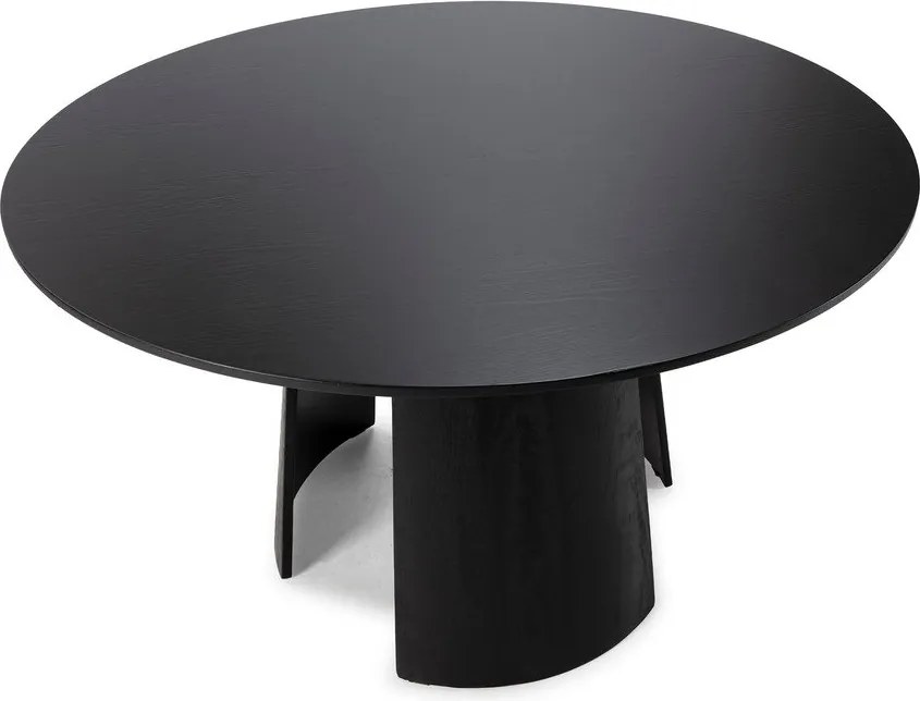 Masă de dining rotundă cu blat negru ø 120 cm Zuri – MOME