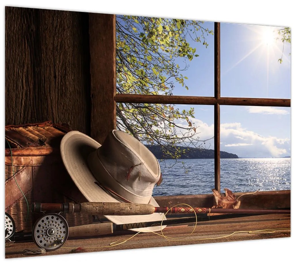 Tablou - Echipament de pescuit (70x50 cm)