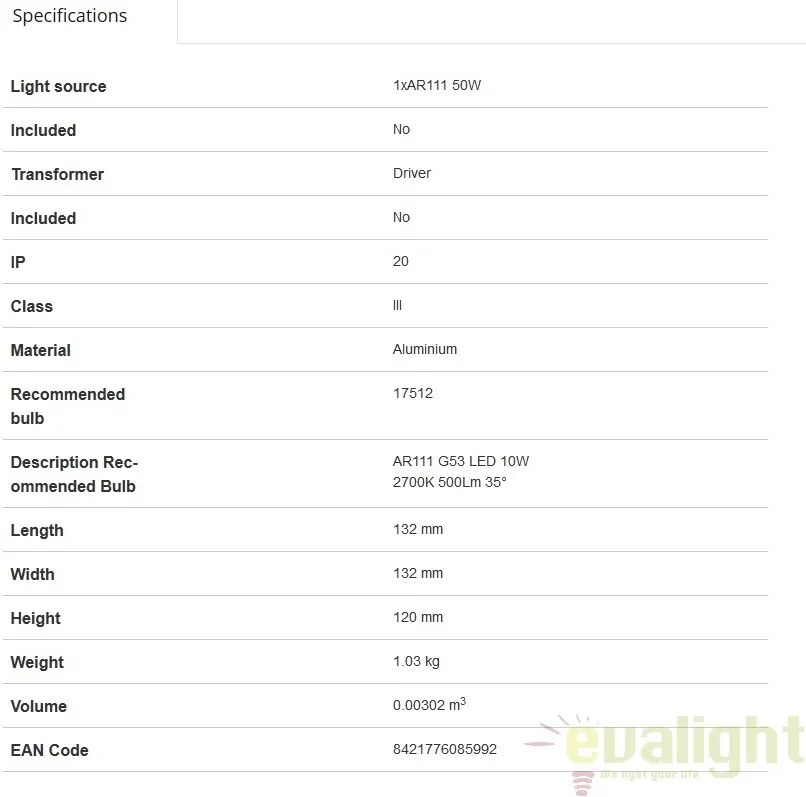 Plafoniera alba cu 1 spot directionabil cu design modern, TECTO-1 63274