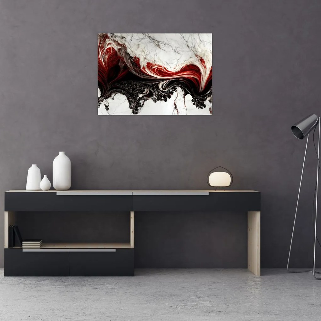 Tablou pe sticlă - Abstracție modernă (70x50 cm)