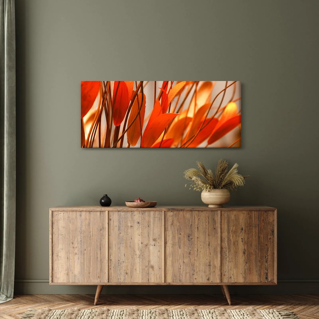 Tablou - Frunze înflorite (120x50 cm)