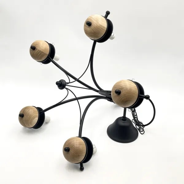 Lustră pe lanț Brilagi COTTAGE 5xE14/40W/230V fag/alb