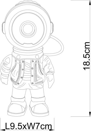 Globo 28087 - Proiector LED reglabil COSMO LED/3W/5V astronaut